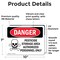 Signmission Pesticide Storage Area Authorized Only Danger Sign, Vinyl Decal, 10in W x 7in L, 2PK OS-2PACK-DS-D-710-L-2036 - alternate 2